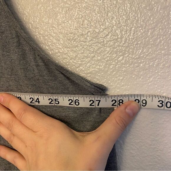 Catherines Plus Size Tank Top sleeveles gray cotton embellish studded sparkly 3X - Picture 6 of 9